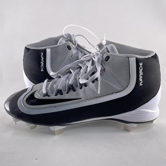 Nike Huarache 2k Filth Pro Metal Baseball Cleats Black Gray 807128-001 Size 7.5 - Picture 4 of 7